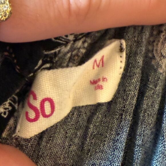 SO Navy and White Halter Jumpsuit with Wide-Leg Design - Picture 6 of 6